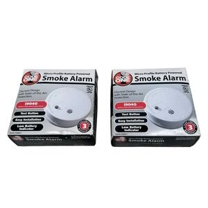 Kidde Code One i9040 Lot 2 Micro Profile Battery Powered Smoke Alarm White New